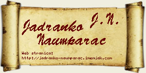 Jadranko Naumparac vizit kartica